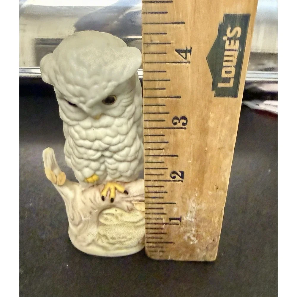 Vintage Cybis Porcelain Snowy Owl Figurine 1950s 4